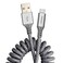 Ventev USB A to USB C HighSpeed Helix Travel Cable for iPhone 1517 Samsung Pixel Android Phones and More Devices Heather Gray