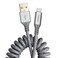 Ventev USB A to USB C HighSpeed Helix Travel Cable for iPhone 1517 Samsung Pixel Android Phones and More Devices Heather Gray