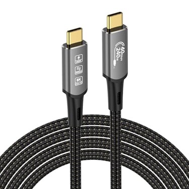 CHENLENIC USB4 Cable with Thunderbolt 4 240W Charging 40Gbps Data 8K60Hz 4K120Hz HDR PD31 USB C to USB C for MacBook M1M3 Mac Studio Laptops Monitor