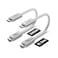 SUMPK 1 FT Short USB4 Cable 2 Packs 240W USB C to USB C 40gbps Fast Charging 8K Video Monitor Cord Compatible for Thunderbolt 4 Thunderbolt 3 and USB4 Devices