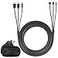 Skywin 3in1 Round VR Backpack Cable 1 Meter32 Feet Compatible with HP Z VR Backpack HTC Vive for Linkbox and Headset Connection Black