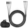 Skywin 3in1 Round VR Backpack Cable 1 Meter32 Feet Compatible with HP Z VR Backpack HTC Vive for Linkbox and Headset Connection Black