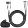 Skywin 3in1 Round VR Backpack Cable 1 Meter32 Feet Compatible with HP Z VR Backpack HTC Vive for Linkbox and Headset Connection Black