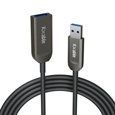Kxable USB 30 Active Fiber Optical 75 Feet Extension Cable High Speed 5Gbps Data Transfer Supports USB 30 20 Compatible with Webcam USB Hub VR Hard Drive Printer
