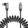 SMALLRIG USB C to USB C Coiled Data Cable Straight to Angled 90 Degree USB C Cable 20Gbps High Speed Data Transfer Support PD 100W Fast Charging for iPhone Laptops and Cameras etc 4792
