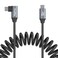 SMALLRIG USB C to USB C Coiled Data Cable Straight to Angled 90 Degree USB C Cable 20Gbps High Speed Data Transfer Support PD 100W Fast Charging for iPhone Laptops and Cameras etc 4792