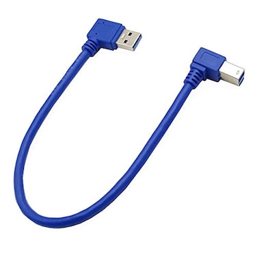 Seadream Angled USB 30 Printer Cable1 ft 30cm SuperSpeed USB30 A Male Plug 90 Degree Right Angle to USB 30 B Male Right Angle Cable