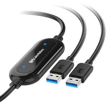 Cable Matters USB 30 Data Transfer Cable PC to PC for Windows USB Transfer Cable 66 ft Easy Computer Sync Software Key Included Works with Windows 111087VistaXP PCMover Software Required