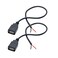 Maixbomr 2Pcs Short USB A Female 2 Pin Bare Wire 11inch USB 5V3A Pigtail Open End Power Cable for USB Equipment Installed or Replace Repair DIY Cable