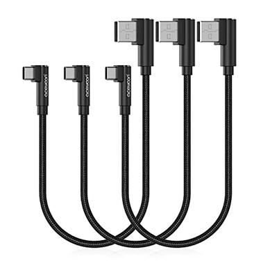 aceyoon 3 Pack Right Angle USB Type C Charger Cable 06ft Braided 90 Degree Elbow Charger Dual L Shape USBC Cable for iPhone 15 Pro Max Plus Samsung Galaxy S9 S10 Pixel 2 3 3XL P30 P20 Mate20