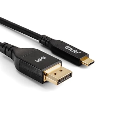 Club 3D USB C to DisplayPort 21 Cable 8K 240Hz 4K 720Hz HDR VESA DP80 80Gbps BiDirectional USBC to DP Cable Thunderbolt 43 Compatible 33ft1m for MacBook Pro Dell HP CAC1559
