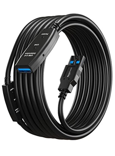 MutecPower 32 Feet Active USB Extension Cable 30 Male to Female with 2 Extension chipset Signal Booster Active ExtensionRepeater Cord 10 Meters 32 Feet