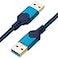 ROFICORD USB 30 Male to Male Cable USB A to USB A High Speed Data Cord Compatible with Hard Disk DriveLaptop CoolerSettop BoxDVD PlayerTVCamera and More 2 FT Blue
