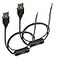 HCFeng DC 2pin USB Cable with ONOff Switch USB 20 A Male Plug 2 Pin 2 Bare Wire Charge Cable Connector with Power Switch for 5V12V PCLED Desk LampUSB FanLED Stripsblack2PACK1M33ft