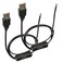 HCFeng DC 2pin USB Cable with ONOff Switch USB 20 A Male Plug 2 Pin 2 Bare Wire Charge Cable Connector with Power Switch for 5V12V PCLED Desk LampUSB FanLED Stripsblack2PACK1M33ft