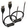 HCFeng DC 2pin USB Cable with ONOff Switch USB 20 A Male Plug 2 Pin 2 Bare Wire Charge Cable Connector with Power Switch for 5V12V PCLED Desk LampUSB FanLED Stripsblack2PACK1M33ft