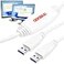 Gearmo 6ft PC Transfer Cable Builtin Software No Installation Unlimited Uses High Speed USB Transfer Between Computers Supports Windows 111087