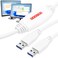 Gearmo 6ft PC Transfer Cable Builtin Software No Installation Unlimited Uses High Speed USB Transfer Between Computers Supports Windows 111087