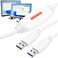 Gearmo 6ft PC Transfer Cable Builtin Software No Installation Unlimited Uses High Speed USB Transfer Between Computers Supports Windows 111087