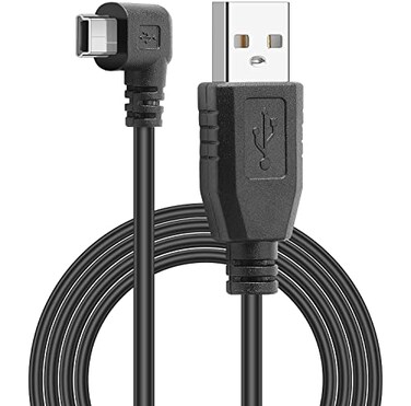 PASOW Mini USB Power Cable 90 Degree Left Angle No Data Transfer USB 20 AMale to MiniB Car Vehicle Power Suppy Cord for Dash Cam 16FT