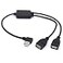 GLHONG USB Splitter Cable Upgrade Chip Angled USB 20 A Male to Dual Female Data Syncing Charging Aadapter CordSupport All Devices Right