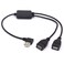 GLHONG USB Splitter Cable Upgrade Chip Angled USB 20 A Male to Dual Female Data Syncing Charging Aadapter CordSupport All Devices Right