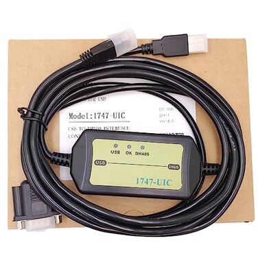 LITKEQ 1747UIC Programming Cable for AB PLC SLC501020305 and Micrologix 1000 Series USB to DH485RS485RS232 for Allen Bradley 1747UIC Repalcement
