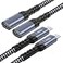 Besgoods USB C Extension Cable 3ft USB C Male to Female Extender USB 32 100W Fast Charging 10Gbps Data Transfer 4K Display Compatible with iPhone 17 16 15 USB Hub iPad MacBook Dell2PackBlack