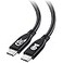 Cable Matters USBIF 40Gbps USB 4 Cable 33ft Supports Up to 8K60Hz 4K240Hz Video 240W Charging 40Gbps Data Transfer USB4 Cable Black Compatible with Thunderbolt 4 MacBook