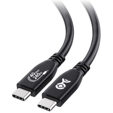 Cable Matters USBIF 40Gbps USB 4 Cable 33ft Supports Up to 8K60Hz 4K240Hz Video 240W Charging 40Gbps Data Transfer USB4 Cable Black Compatible with Thunderbolt 4 MacBook