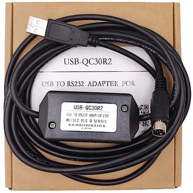 LITKEQ USB Programming Cable for Mitsubishi PLC Q Series for USBQC30R2 Replacement Adaptive Baud Rate 6 FT