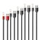 N. NETDOT N NETDOT Gen 10 Magnetic Charging Cable Fast Charging Compatible with USBC and MicroUSB Phones 10 Tips Included 5 Pack1ft33ft5ft66ft66ft