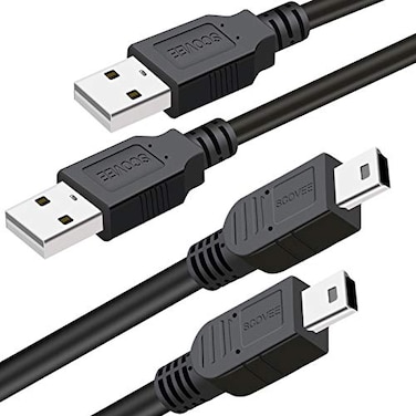 SCOVEE PS3 Controller Charger Cord 2 Pack 10ft PS3 Charger Cable for Sony PlayStation 3 Controller DualShock 3 PS Slim PS Move Wireless Game RemoteLong Mini USB Cable Charging Data Wire