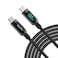SOOPII 100W 66ft USB C to USB C Cable Fast Charge Nylon Braided Cable with LED Display for lPhone 1515 Pro15 Plus15 Pro MaxlPad AirMacBook ProGalaxy S24S23 Pixel LG Black