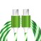 IHAO USB Type C to Type C PD 60W Fast Charging Cable Phone Charger High Data Speed Cool Light Up LED Current Flowing for All USB C Android and iOS DeviceGreen39 Inches