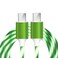 IHAO USB Type C to Type C PD 60W Fast Charging Cable Phone Charger High Data Speed Cool Light Up LED Current Flowing for All USB C Android and iOS DeviceGreen39 Inches