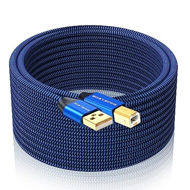 GOSYSONG 30ft USB 20 Printer Cable High Speed Type A to Type B Compatible with HP Canon Dell Epson Xerox and More Blue