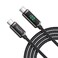 SOOPII 100W USB C to USB C Cable 4FT Nylon Braided TypeC Cable PD Fast Charging Cable with LED Display for lPhone 1515 Pro15 Plus15 Pro Max MacBook Pro Samsung Galaxy S22S10 Pixel LG
