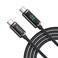 SOOPII 100W USB C to USB C Cable 4FT Nylon Braided TypeC Cable PD Fast Charging Cable with LED Display for lPhone 1515 Pro15 Plus15 Pro Max MacBook Pro Samsung Galaxy S22S10 Pixel LG