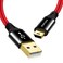 AGVEE 2 Pack 66ft Mini USB Cable Braided Durable USBA to MiniB Charger Charging Cord for TI84 Garmin GPS GoPro Hero 4 3 2 HD PS3 Controller Canon Camera Blue Yeti Microphone Red