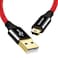 AGVEE 2 Pack 66ft Mini USB Cable Braided Durable USBA to MiniB Charger Charging Cord for TI84 Garmin GPS GoPro Hero 4 3 2 HD PS3 Controller Canon Camera Blue Yeti Microphone Red