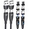 A.S 100W 540 Rotation Magnetic Charging Cable 33FT6FT2Pack USB C to USB C Cable Fast Charge Magnetics USB C Charging Cable Magnetic Charge Cable Data Transfer Capable Compatible with All Devices