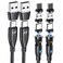 A.S 100W 540 Rotation Magnetic Charging Cable 33FT6FT2Pack USB C to USB C Cable Fast Charge Magnetics USB C Charging Cable Magnetic Charge Cable Data Transfer Capable Compatible with All Devices