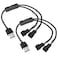Gebildet 2 Pack Dual 4 Pin to USB Fan Switch ON Off Power Adapter Cable 1 to 2 Ways Splitter USB to 4PIN 3PIN PWM 5v Fan Connector