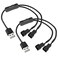 Gebildet 2 Pack Dual 4 Pin to USB Fan Switch ON Off Power Adapter Cable 1 to 2 Ways Splitter USB to 4PIN 3PIN PWM 5v Fan Connector
