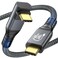 LEIRUI USB4 Cable for Thunderbolt 4 Cable 40Gbps Down Angle USB C Data Transfer Cable 90 Degree 8K60Hz Video 240W PD Fast Charging for iPhone 1617Steam DeckUSB C MonitorSSDMacBook 165FT