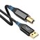 sweguard Printer Cable 15ft USB A to USB B Printer Cord HighSpeed Nylon Braided USB 20 MIDI Cable for HP Canon Brother Dell Epson Samsung Piano Lexmark DAC More