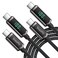 SOOPII USB C to USB C Cable 10FT2Pack 100W PD Fast Charging USB C Cable Nylon Braided TypeC Cable with LED Display for lPhone 1515 Plus MacBook Pro Samsung Galaxy S22S10 Pixel LG