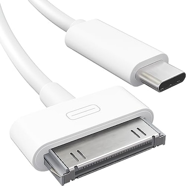 KabelDirekt 30Pin to USB C Adapter Cable for iPhone 4S43G31 iPad 321 iPod 3 3ft Male to Male White NextGeneration DataCharging Cable from USBC to Dock Connector