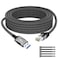 Kxable USB to Ethernet Cable 4 FT 30 A Male to RJ45 Male Cord Directly Connected Aluminum Portable Gigabit LAN Network Cable for Laptop PC Switch More Braided with 5 Pcs Ties